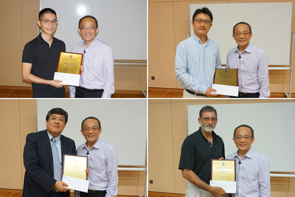 Faculty members received the School of Engineering Teaching Excellence Appreciation Award 2016-17 from Dean of Engineering Prof Tim Cheng.