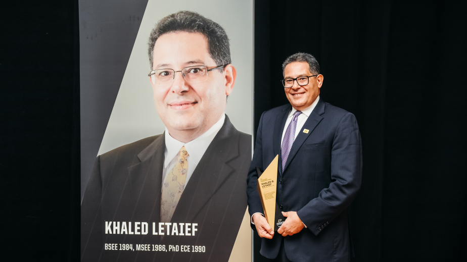 Prof. Khaled B. Letaief was honored with a 2024 Distinguished Engineering Alumni Award by Purdue University for his preeminence in the field of computer science and engineering.