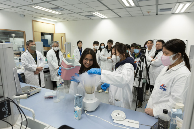 Participants carried out experiments at the Food Technology Lab of the Department of Chemical and Biological Engineering.