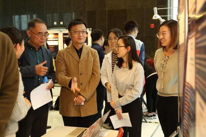 Students introduced their research to participants.
